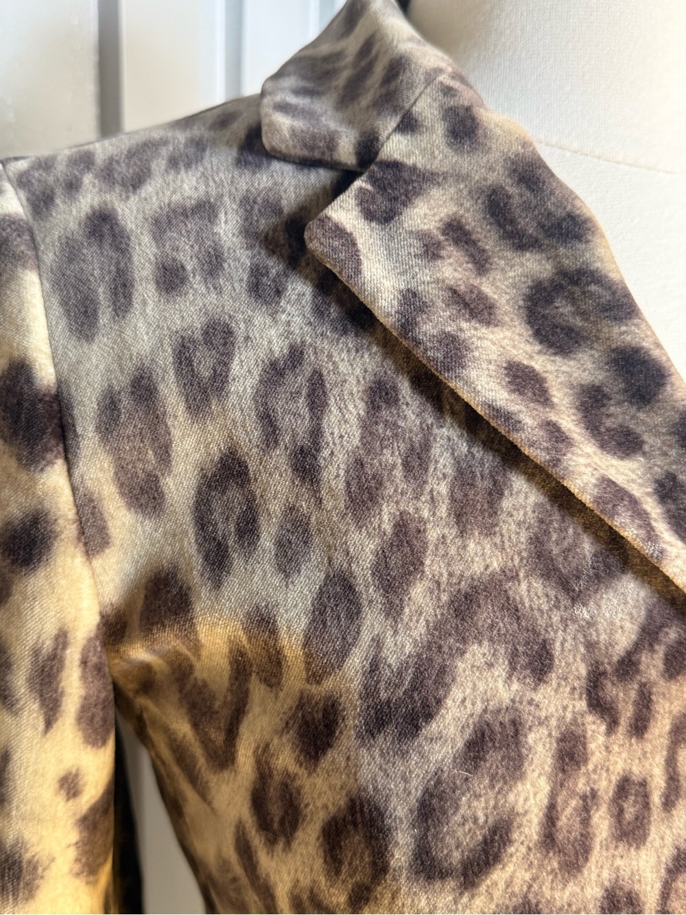 Talbots Petites 6P Leopard Print Blazer Cotton Brown Animal Print Jacket Career - Picture 2 of 11